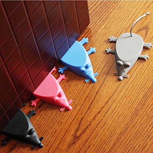 Silicone Door stopper Door edge Door holder Decorative for children’s safety Security 4 Packs (RAMDON COLOR) (Mouse)