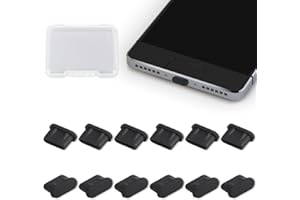 Fagent 12 Stück USB C Staubschutz Stöpsel, Silikon Staubschutzstöpsel Silikonabdeckung, USB-C Schutz Staubstecker, Antistaub Staub Stecker Schutzkappe Kompatibel mit Meiste Typ-C Handy Zubehör