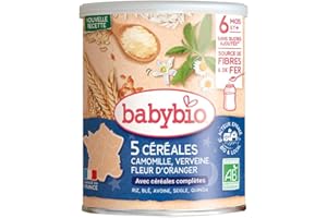 Babybio céréales verveine fleur d'oranger camomille 6 mois et + 220g