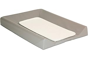 babyCalin Matelas à Langer Luxe Taupe + Serviette à scratch Ecru 50x70 cm
