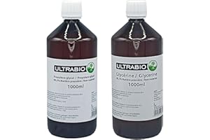 Ultrabio 1000ml Glycerin E422 + 1000ml Propylenglykol E1520 Pharma-Qualität USP zertifiziert