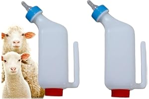 CUSHANGTY 800ml Biberon pour agneaux,Biberon pour bébé chèvre,Seau à lait en bouteille d'agneau,Biberons d'allaitement d'agneau,Bouteille de boisson suspendue-2 Pack