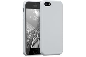 kwmobile Carcasa Compatible con Apple iPhone SE (1.Gen 2016) / iPhone 5 / iPhone 5S Funda - Case TPU y Silicona antigolpes - Apto Carga inalámbrica - Gris Claro Mate