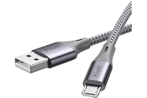 DREAAZHI Micro USB Cable 2M, Android Charging Cable, Micro Charging Cable Braided Compatible with PS4 Controller, Samsung Galaxy J7, S7, S6, Kindle Fire, Fire HD Tablet, HTC, LG, Motorola grey