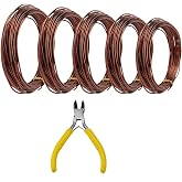 ANTHYTA 5 Rolls of Anodized Aluminum Bonsai Wire Training Wires Tree Bonsai Wire with 3 Sizes (1/1.5/2/mm) Bonsai Wire with 1