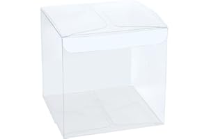 Ruspepa 30 szt., przezroczyste pudełka na prezenty, na wesele, przyjęcie i baby shower, 10 x 10 x 10 cm