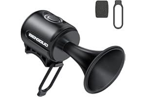 LoQuick Timbre Bici de 120dB,Timbre Bicicleta Impermeable IPX4,Mini Timbre Bicicleta Electronico,Adecuado para Manillares de 15-30 mm,Accesorios para Bicicletas de Montaña,Negro