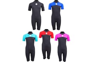 Two Bare Feet Kids Shorty Wetsuit 2.5mm Neoprene – Summer Suit for Boys & Girls – Ideal for Surfing, Swimming & Watersports – Lightweight, Flexible, Ages 4–16