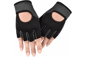 Fingerless Gym Gloves for Women, Non Slip Breathable Lightweight Workout Gloves for Weightlifting, Training, Fitness, Cycling, Pull Ups