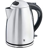 WMF Stelio Wasserkocher Edelstahl 1,7l, elektrischer Wasserkocher mit Kalkfilter, 2400 W, Wasserstandanzeige beleuchtet, edel