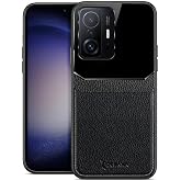 Zebana Xiaomi Mi 11T Pro ile Uyumlu Kılıf Zebana Lens Deri Kılıf Siyah