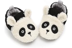 RVROVIC Baby Jungen Mädchen Kuschelige Fleece-Stiefel mit rutschfestem Boden Warme Wintersocken Hausschuhe