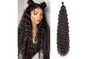DSOAR 26 Inch 3 Pakiety Głębokie Twist Crochet Włosy Ocean Wave Kręcone Czeskie Crochet Braids Głębokie Fale Włosy Syntetyczne Przedłużenia Włosów dla Kobiet Dziewczyn