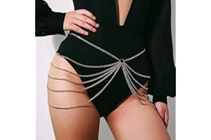 Bohend Moda En capas Cadena de cintura Plata Metálico Multicapa Cadena del cuerpo Sencillo Falda Accesorios Bikini por Mujeres y niña