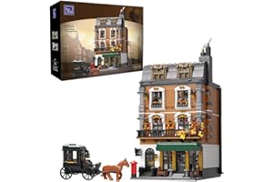 PANTASY Baker Street 221B Apartment Gebäude-Bauset für Erwachsene, Klassisches Europäisches Stadthaus Modulares Architekturmodell, Sammler-Display-Stadtszene Bausteinspielzeug