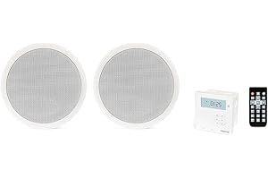 Fonestar KS-06 Amplificador de Pared y Pareja de Altavoces de Techo, Receptor Bluetooth