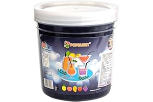 LET'S GO MARKET Tanoshiya Popping Boba Fruity Flavour Bursting Bubbles 1.3kg | Tapioca Pearl for Desserts & Drink Toppings - Blueberry Flavour