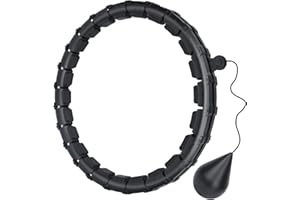 Pterygoid Smart Hula Hoop,Weighted Hula Hoop for Adult, 24 Detachable Hula Circle Fitness Ring with 360 Degree Auto-Spinning Ball Gymnastics, Massage, Adult Kids Fitness