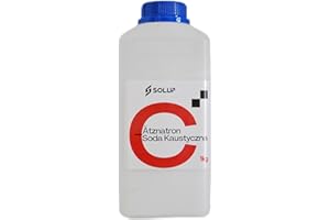 SOLUP Caustic Soda 1 kg >99% Purity NaOH I Sodium Hydroxide I Sodium Hydroxide for Soap Making Cleaning and Degreasing I Caustic Soda I High Purity I Sodium Hydroxide