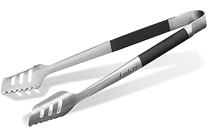 Enders PREMIUM GRILLZANGE EDELSTAHL 8787 Griff mit Soft-Touch-Beschichtung, Grill-Zubehör, Gasgrill BBQ, schwarz