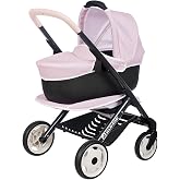 SMOBY 3'&uuml; 1 arada Maxi-Cosi Pembe, &ccedil;ıkarılabilir bebek, bebek arabası ve bebek arabası, sessiz tekerlekler, 42 cm'ye kadar be