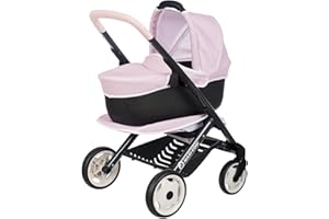 Smoby - Maxi-COSI - Poussette et Landau Rose - pour Poupons Jusqu'à 42 cms - 3 en 1 - A Partir de 3 Ans - Fabrication Espagnole