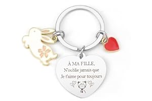 ZKIUOA Cadeau Fille Porte Clef Femme Idee Cadeau Ado Fille Mere Cadeau Anniversaire Fille Cadeau Adolescente Fille Idee Cadeau Femme Utile Cadeau Pour Belle Fille Cadeau Petite Fille Je t'aime Ma Fille…