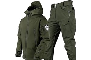Taktisk Jacka Och Byxa FöR MäN, MilitäRa Softshell DräKter, Soft Shell Jacka, MilitäR VattentäT Armé StridsdräKt Set, JaktkläDer, VattentäT, LäTtvikt, Utomhus
