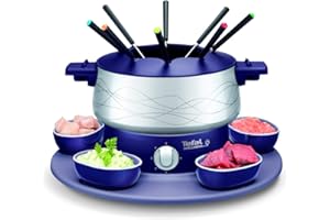 Tefal Appareil à fondue, Revêtement antiadhésif, Plateau rotatif avec 5 ramequins, Tous types de fondues, Fabriqué en France, Simply Invents EF351412