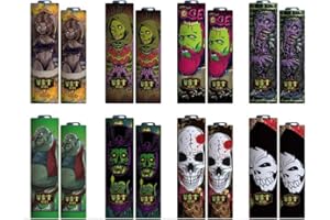 DEMON KILLER 18650 Zombie Séries Batterie Sleeves Wraps, Couverture protectrice, Gaines thermorétractable PVC Tubes 100% Authentique Pre Cut Shrink Film 8 Styles Replacement Cover Skin (50pcs)