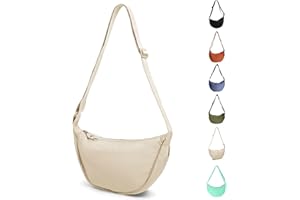 Uwiyo Crescent Bag for Women, Nylon Dumpling Bag Hobos Crossbody Bag Portable Crescent Bag Chest Bag Shoulder Bag with Adjustable Strap for Daily Use