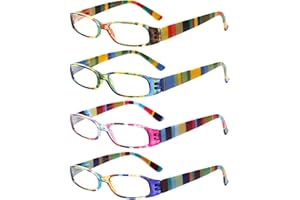 Kerecsen Women's Reading Glasses 4 Pairs Ladies Fashion Spring Hinge Readers