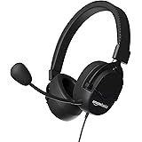 Amazon Basics USB Gaming Wired On-Ear Headphones with Detachable Mic, with Blue LED, Windows Software, Simulated 7.1 Surround