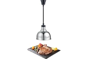 YAOYAOO Lampada per Scaldavivande Commerciale, Lampada Termica Sospeso Cibo Riscaldanti, Lampada Riscaldante per Cucina Ristorante a Buffet, Alimentare Calore Lampada, Cavo Retrattile: 60-180cm