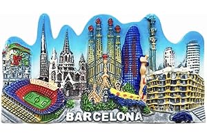 WEDARE MAGNET SOUVENIR Barcelona Hiszpania 3D zabytkowa lodówka magnes żywica pamiątka podróżna, ręcznie wykonana dekoracja domu i kuchni Barcelona kolekcja magnesów na lodówkę prezent