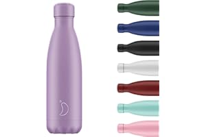 Borraccia Chilly's - Acciaio Inox ed Riutilizzabile - Ermetica, Non Traspirante - Pastel - All Purple, 500ml