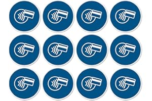 HAVATI NFC pago aceptado – según DIN EN ISO 7010 / ASR A1.3 – Pegatinas de 2,5 cm de diámetro – 12 unidades