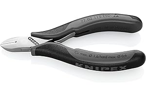 KNIPEX Elektronik-Seitenschneider ESD mit durchgestecktem Gelenk mit Mehrkomponenten-Hüllen 115 mm, 77 02 115 ESD