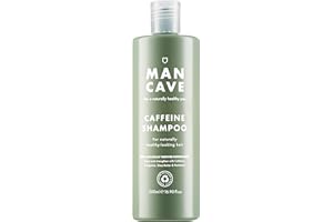 ManCave Caffeine Shampoo for Men, Support and Encourage Healthy Hair Growth with Caffeine, Panthenol and Vitamin E, Sulphate Free, Natural, Vegan, Cruelty Free, 500 ml