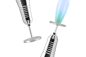 ElevateTech Lot de 2 forets à ongles, disques abrasifs professionnels en métal, 4 pièces de rechange, disques abrasifs pour ongles, fraises électriques, kit de manucure, soins des pieds