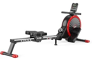 Care Fitness - Rameur d'Appartement - Elancy - Pédales Antidérapantes - Freinage Magnétique Silencieux - 16 Niveaux de Résistance - 7 Fonctions
