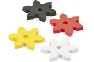 CAMA24COM Ninja Radiergummi Wurfstern für Kindergeburtstag & Mottoparty als Mitgebsel oder Giveaway 12 Stück mit Palandi® Sticker