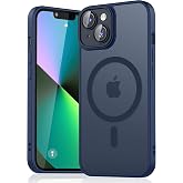 MADNOVA iPhone 14 Plus İ&ccedil;in Telefon Kılıfı Magsafe ile Uyumlu Kamera Korumalı Mat Şeffaf G&ouml;r&uuml;n&uuml;ml&uuml; Telefon Kılıfı (lacivert)
