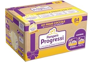 Pampers Progressi Primi Giorni, 84 Pannolini, Due Pacchi Taglia 1 (2-5 Kg) e Un Pacco Taglia 2 (3-6 Kg)