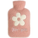 SICAK SU TORBASI PELUŞ PAPATYA DESENLİ PEMBE 21x13,5x2cm 500 ml