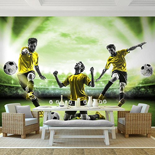 Fototapete Fussball 352 x 250 cm – Vliestapete – Wandtapete – Vlies Phototapete – Wand – Wandbilder XXL – !!! 100% MADE IN GERMANY !!! Runa Tapete 9049011b - 2