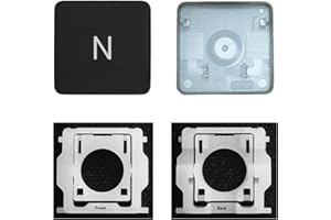 CTBDZ Individuelle Tastenkappe mit Scharnier Ersatz für (M1 M2) MacBook Pro A2141 A2251 A2289 A2338 A2442 A2485, ersetzt für MacBook Air A2179 A2337 A2681 Tastatur-Tastenkappe (N-Taste)