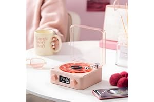 WINWJ The Waves Vinyl Player, Vinyl Record Player Bluetooth-Plattenspieler mit Lichteffekt von Wasserwellen LED Nachttischlampe Schallplattenspieler 2025 Neuer Waves Vinyl Bluetooth-Lautsprecher