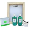 CMR Screen Printing Frame 8X10 inch, 2 Emulsion Bottle 100g, 1 Sensitizer Pouch, 4inch Squeegee Blade
