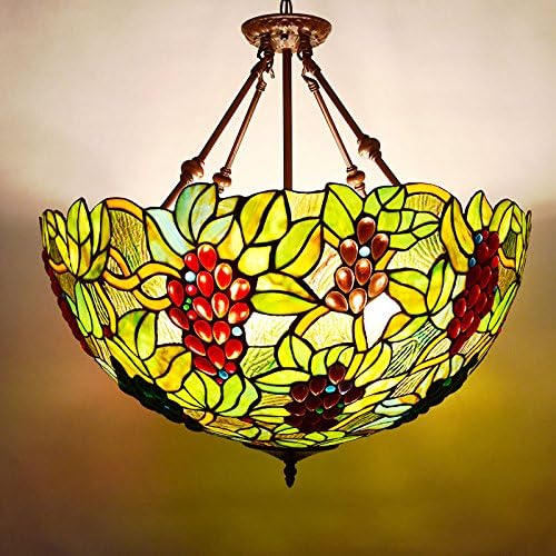 Osradmd European Style Retro Creative Aisle Lights, Bedroom, Dining Room, Balcony, Corridor, Art Deco Glass, Anti Pendent Lamp,Dark Grey 9